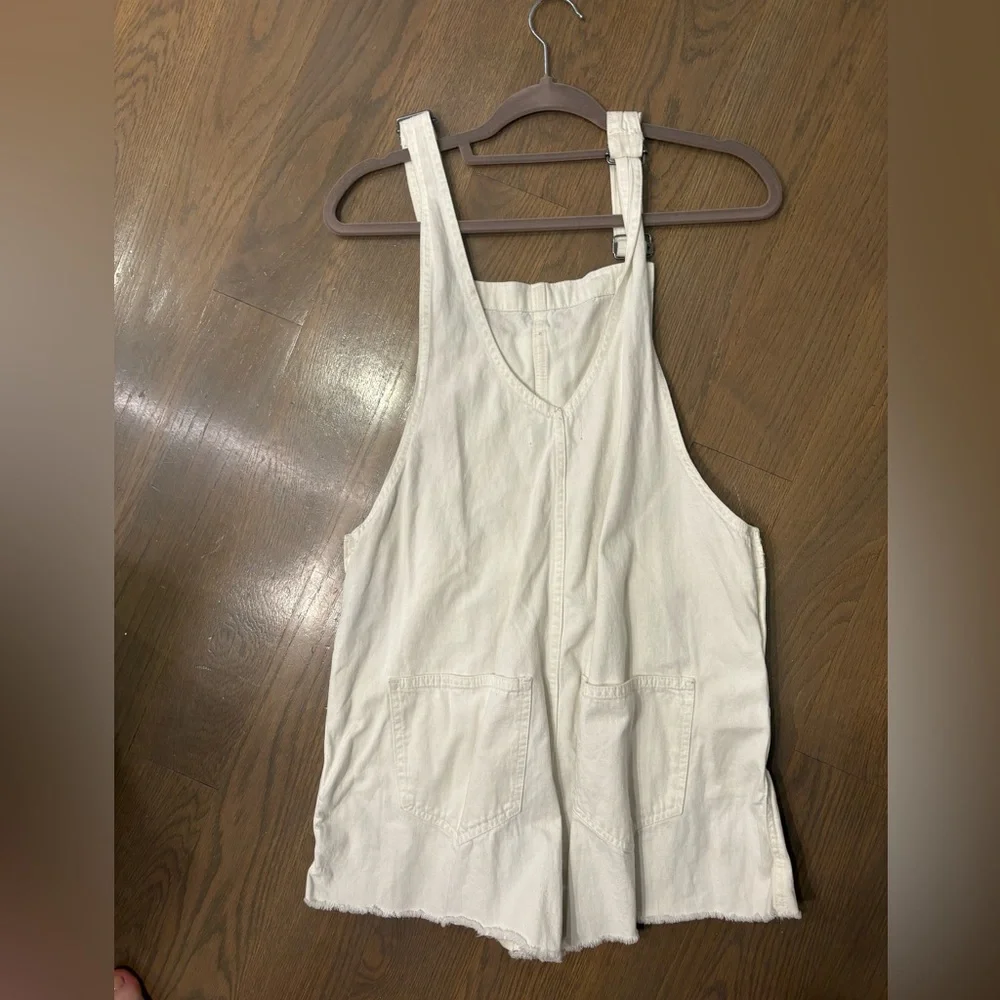 White Madewell Overall Shorts - Picture 2 of 3